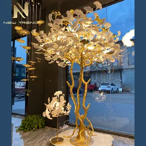 Nuovo prodotto progetto personalizzato decorazione per interni apparecchio Hotel Villa Home Shop ceramica plastica vetro lampada da terra a Led