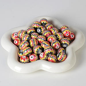 Chaîne de téléphone portable, porte-clés, accessoire de voiture en acrylique rond de 16 mm, motif vague arc-en-ciel imprimé, tendance, pour DIY, stylo perlé - Product Image 6