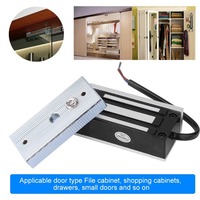 Serrure Électromagnétique Miniature 12V pour Armoire, 120 LBS (60 KG), Échouement en Sécurité (NC), Quincaillerie de Verrouillage Magnétique pour Porte