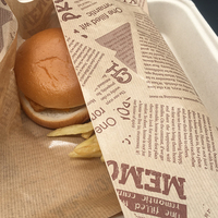 Papier sulfurisé imprimé, matière première de papier sulfurisé de qualité alimentaire de haute qualité, papier d'emballage de burger en rouleau