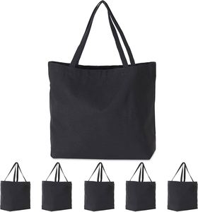 Sac fourre-tout en toile de coton à grande capacité avec logo personnalisé imprimé, MOQ 100, prix bas - Product Image 4