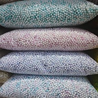 Perles rondes bleu marine et argentées ombrées avec trou, perles d'imitation ABS pour la fabrication de bijoux DIY, colliers, vente en gros