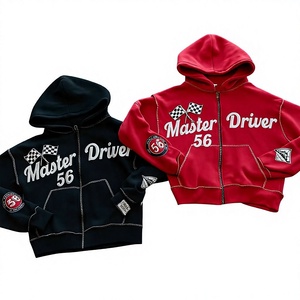 เสื้อฮู้ดดี้ผู้ชายทรงโอเวอร์ไซส์ผ้าคอตตอนหนา 500gsm พิมพ์ลายสกรีน ปักโลโก้ เย็บตะเข็บกลับด้าน - Product Image 5