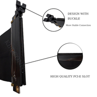 Câble d'extension flexible haute vitesse PCIe 3.0 16x KBQCONN en gros, adaptateur de carte d'extension de port (angle de 180 degrés, noir)