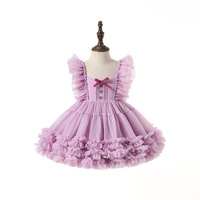 Style doux des petites filles nouvel été genou longueur couches gonflé Tutu jupe princesse Lolita robe en Tulle à la mode