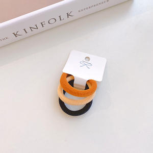 Kore şeker renk saç yüzük kızlar kadınlar için havlu askısı saç aksesuarları yüksek elastik saç halat lastik bant - Product Image 6