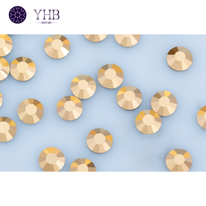 Diamante de imitación de cristal Bling Hotfix de alta calidad de piedra de cristal con reverso plano redondo suelto para camisas de transferencia - Product Image 6