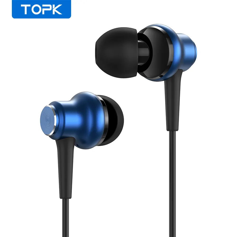 TOPK F37 Stereo Bass Gaming Earphone有線3.5ミリメートルHeadphones In-耳Wired Earphone With Microphone
