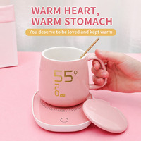 Ensemble cadeau pour femme : tasse intelligente avec coussin chauffant, mug et humidificateur - Emballage cadeau pour anniversaire, vacances et fêtes