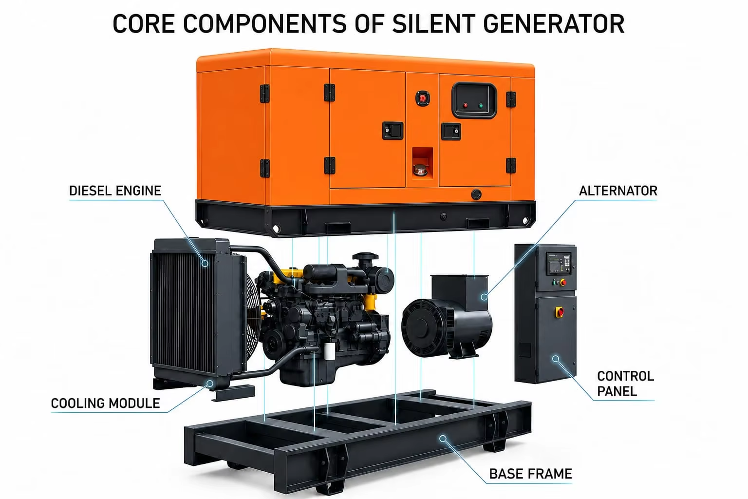 Silent Portable Diesel generator 5kW 8kW 10KW High Power Output Home Backup Power generator Suitable For Electrical Equipment · image 5