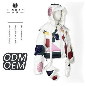 Piumino <span class=keywords><strong>di</strong></span> lusso con decorazione <span class=keywords><strong>di</strong></span> <span class=keywords><strong>paillettes</strong></span> lucide OEM con piumino da collezione natalizia Crop da <span class=keywords><strong>uomo</strong></span> - Product Image 1