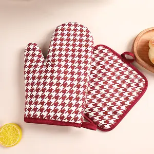 Oven Mitts For Heat Resistant Black Hot Resistant Mitts And Pot Holders Set
