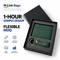 Ensemble porte-cartes en cuir avec logo personnalisé OEM, porte-clés, emballage cadeau de luxe pour promotion d'entreprise, cadeau du Nouvel An