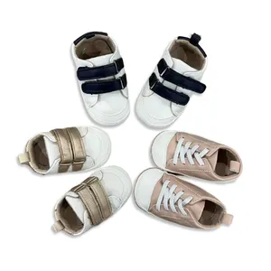 批发0-3 6-12个月新生女婴男孩白色洗礼礼服鞋预装女婴男童鞋
