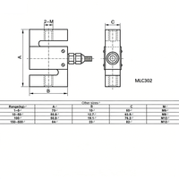 Capteur de force de compression et de tension de type S MLC302 pour pèse-grue, cellule de pesage, précision 0,03 %, 50 kg