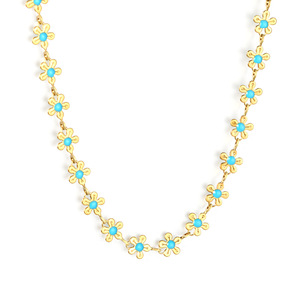 สร้อยคอแฟชั่นยุโรปและอเมริกาโลหะผสมสังกะสีดีไซน์ดอกไม้ผู้หญิงสร้อยคอของขวัญเครื่องประดับสไตล์เรียบง่ายสง่างาม - Product Image 5