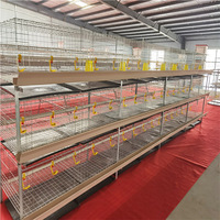 Nouveau cages à volaille d'éleveur automatique en acier galvanisé à chaud couche poulets caille conception verticale à trois couches ferme longue durée de service