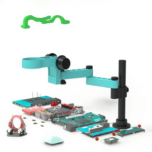 Microscopio Estéreo RF4 RF-FO19 con Brazo Articulado Giratorio Universal, Soporte Telescópico de Doble Brazo con Elevación 360°, OEM DIY Plástico - Product Image 3