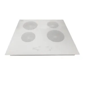 白色玻璃内置电体外陶瓷炉灶面4区烹饪热板7500w