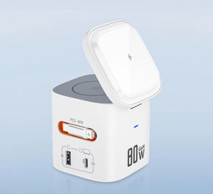 नए उत्पाद बहुक्रियाशील चुंबकीय वायरलेस चार्जर 6 स्केलेबल केबल के साथ 1 वायरलेस चार्जिंग स्टेशन चुंबकीय चार्जर - Product Image 5