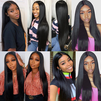 Extensions de cheveux vietnamiens Remy non traités, alignés sur les cuticules, 100 % durables, double trame machine, sans perte, couleur 1b, vente en gros