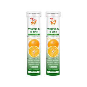 Tabletas de Vitamina C y Zinc de Marca Privada con 20 Tabletas de Vitamina C y Zinc, Favorecen la Salud de la Piel, Suplementos Herbales Naturales - Product Image 1