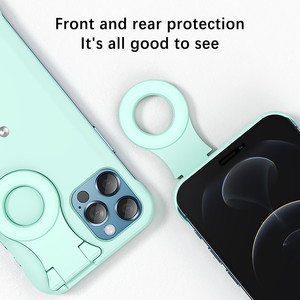 Thiết Kế Sang Trọng Thời Trang Trường Hợp Điện Thoại Cho Iphone 11 11 Pro 12 Pro Max 6 Plus-3D Dễ Thương Vòng Ánh Sáng LED Điện Thoại Ảnh Ảnh Tự Sướng - Product Image 3