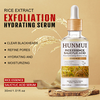 Sérum Exfoliant à l'Essence de Riz et à l'Acide Salicylique – Sérum Visage Affinant les Pores, Éclaircissant et Anti-Points Noirs – Marque Privée, Vente en Gros