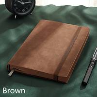Cuaderno A5 personalizado con 100 páginas interiores, correa de cuero PU y forro blanco marfil animado, Bloc de notas creativo para oficina