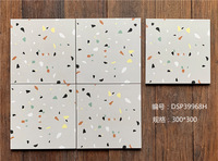 Style moderne Offre Spéciale 300x300mm Carreaux de sol en porcelaine aspect terrazzo mat, brique réfractaire et design antidérapant