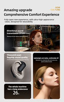Nouveaux écouteurs sans fil TWS avec chipset JL, conception ouverte, port unique à l'oreille droite, autonomie ultra-longue, son de haute qualité, indicateurs LED
