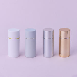 Venta caliente 6G 10g tubos de lápiz labial de plástico esmerilado puede hacer cabeza plateada Envase cosmético redondo vacío con etiqueta privada - Product Image 2