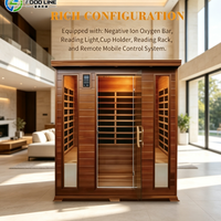 Maison avec sauna, sauna préfabriqué, grande maison modulaire, sauna et espace de détente