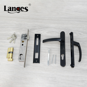 Ensemble <span class=keywords><strong>de</strong></span> poignées <span class=keywords><strong>de</strong></span> <span class=keywords><strong>porte</strong></span> en bois à mortaise réglable à bas prix en alliage d'aluminium à battant - Product Image 1