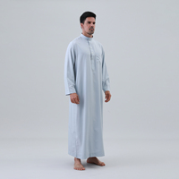 Robe musulmane islamique à manches longues de haute qualité, robe arabe du Qatar, Kandura du Golfe, vêtements traditionnels pour la prière de l'Aïd, à porter au quotidien