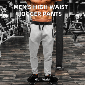 Pantalon de jogging sport pour homme, uni, taille haute, style droit, en toile, devant plat, séchage rapide, respirant - Product Image 3