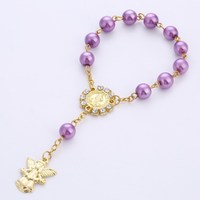 Pour femmes chapelet perles collier religieux catholique jésus croix pendentif chapelet Bracelet
