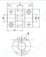 Accouplements flexibles articulés en aluminium Dingjian pour servomoteurs, personnalisables OEM, couple de 500 Nm, 1000 tr/min