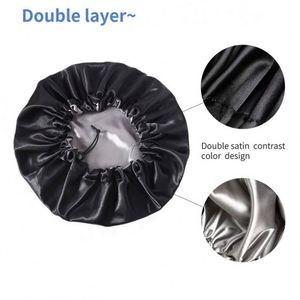 Bonnet de nuit en satin double couche réglable pour femmes, idéal pour les cheveux naturels - Vente en gros - Product Image 3