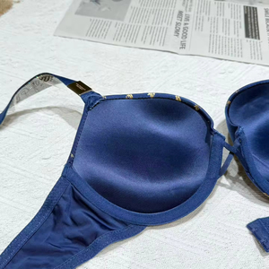 Ensemble de soutien-gorge en satin sexy pour femmes, 2 pièces, respirant, écologique, broderie, maille transparente, lingerie pour femmes matures - Product Image 3