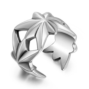 Men's Flower Shape Hollow Geometric <b>Ring</b> <b>Open</b> Design SA1024 Gift Jewelry - Product Image 1