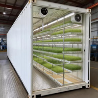 Conteneur hydroponique commercial pour la culture d'herbe d'orge destinée à l'alimentation du bétail aux États-Unis et en Australie