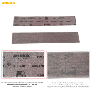 Finland Imported Mirka <strong>Abranet</strong> 70*420mm <strong>Sandpaper</strong> with a Felt Back for Dust-free Sanding and Putty Application - Product Image 3