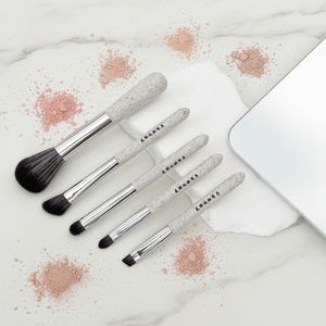 Juego de 5 Brochas de Maquillaje Profesionales para Rostro con Cerdas de Lana Artificial <span class=keywords><strong>y</strong></span> Mango Inyectado, Estilos Difuminador, Abanico <span class=keywords><strong>y</strong></span> Plano, Venta al por Mayor - Product Image 6