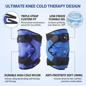 Impacco di Ghiaccio Bingfan per Alleviare il Dolore al Ginocchio, Grande Impacco Freddo Riutilizzabile in Gel Flessibile per Dopo Chirurgia <span class=keywords><strong>e</strong></span> Lesioni alla Gamba - Product Image 3
