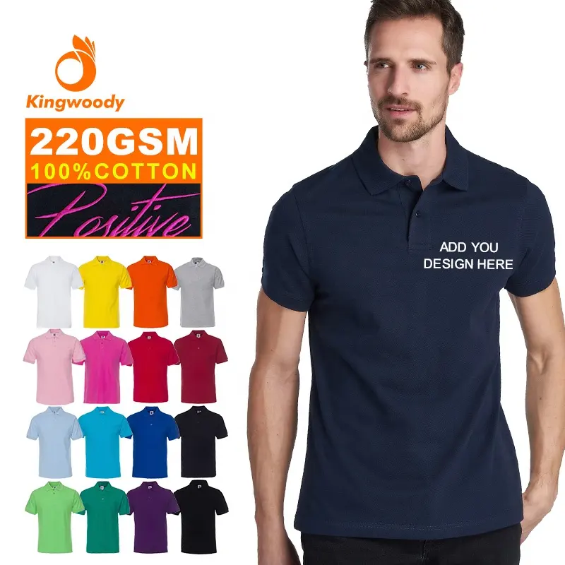 Polos personnalisés de haute qualité pour hommes, col Polo avec Logo brodé