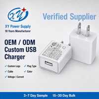 Chargeur mural rapide USB-A USB-C 5V 2A OEM ODM, certifié ETL, logo personnalisé, type de prise, couleur, fournisseur en gros, fabricant depuis 18 ans