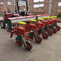 Semoir à maïs multifonctionnel à 3 rangs monté sur tracteur avec fertiliseur, moteur et boîte de vitesses