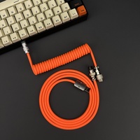 Câble d'extension en cuivre pour clavier mécanique à interrupteurs magnétiques 8K, connecteur aviation, spirale rétractable, ressort, USB-Type-C, personnalisé