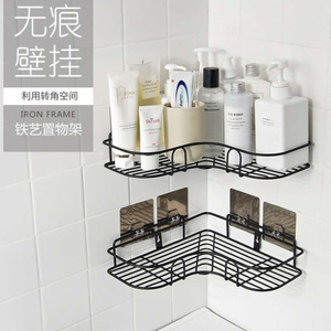 No-drill bathroom, toilet, and <b>kitchen</b> <b>storage</b> <b>rack</b>, triangular shelf, wall-mounted toilet <b>storage</b> <b>rack</b>, wall-mounted <b>storage</b>. - Product Image 1